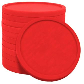 CombiCraft Einkaufswagenchip Kunststoff 2€-Format in Rot - 100 Stück - Geeignet für Einkaufswagen, Transportwagen, WC-Türen und alle Schließsysteme, die eine 2€-Münze erfordern