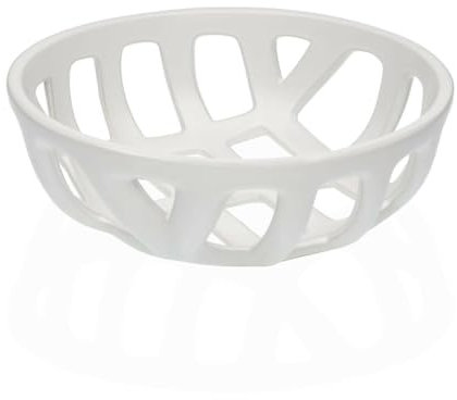 Versa Frutero Blanco Cerámica Dolomita 26,4 x 8,5 x 26,4 cm