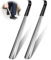 Bixury Chausse Pied Long Metal 42 cm, 2 Pièces Chausse Pied Metal en Acier Inoxydable, Grand Chausse Pieds Long Manche avec une coque noire, pour Enceintes, Personnes âgées et Enfants (Argent)