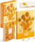 PieceRelax Puzzle Journal for Adults - Van Gogh - Sunflowers Unique A5 Book Cover Puzzles Gift & Home Décor with Plastic Jigsaw Puzzle Artwork for Notebook [YA1064]