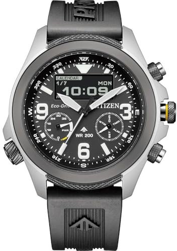 Citizen Orologio Analogico-Digitale al Quarzo Uomo con Cinturino in Plastica JV1007-07E