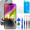 DIGI4U Display Ersatz für iPhone 14, 6,1 LCD Touchscreen mit 3D Touch True Tone Face ID – Bildschirm Reparaturset kompatibel mit iPhone 14 (A2649, A2881, A2882, A2883, A2884)