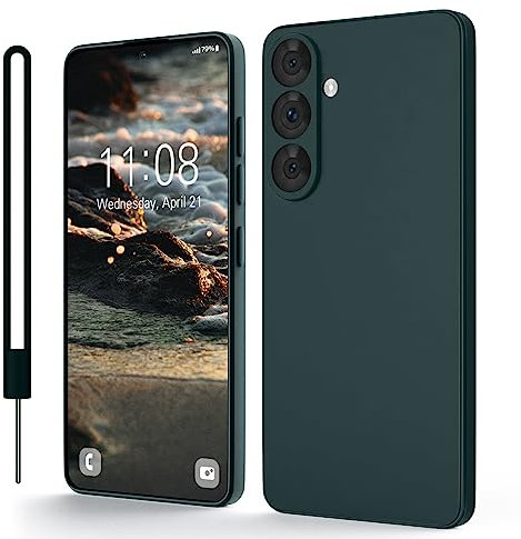 Andwing für Samsung Galaxy A54 Hülle Silikon-Schutzhülle mit Rundumschutz & Kameraschutz | Weiches Kratzfester Mikrofaser-Innenfutter | Kompatibel mit 4G/5G Modellen-Nachtgrün