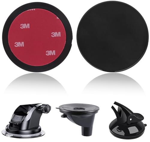 Placas de fijación adhesivas para salpicadero, 2 unidades, 80 mm, placa de montaje para ventosa, almohadillas circulares de doble cara Gule para parabrisas, 3 m para soporte de coche, cámara de