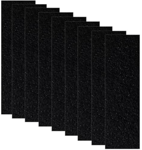 MEDUWEDU 9 filtri a carbone attivo compatibili con lettiera per gatti, 9 x 25 cm, filtri di ricambio a carbone attivo di alta qualità, neri