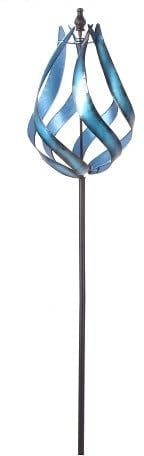 Trend Line Gartenstecker Metall Windrad 140 cm blau Gartenstecker