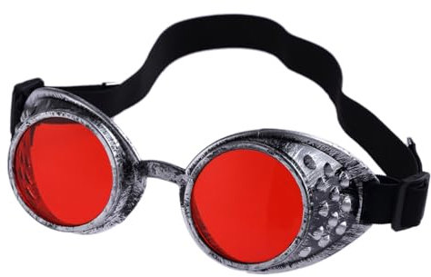 Psdndeww Halloween-Gesicht Vintaeg Steampunk Brille Brille Cyber Welding Goths Cosplays Brille Halloween Cosplays Kostüme