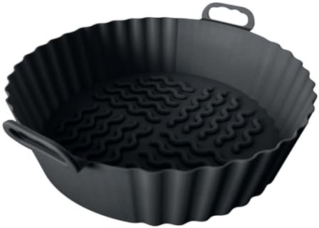 Silicone Air Fryer Mould, Black Air Frieder Accessories, Moulds for Air Fryer Reusable Dish Airfryer Accessory for Hot Air Fryer, Microwave