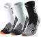Lounwee Kompressions Laufsocken für Herren und Damen: Crew Sportsocken mit Polsterung, 3er-Pack für Arbeit, Wandern und Basketball