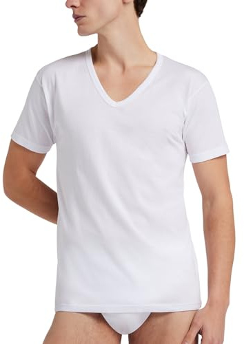 Intimo College 5/10 Maglietta Intima Uomo in Puro 100% Cotone Pettinato Made in Italy di qualità Traspiranti Scollo a v Direttamente dal Produttore al Consumatore