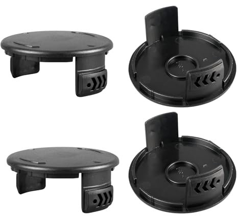 Rasentrimmer-Spule, Ersatz für Parkside PRTA 20-Li A1 B2 C3 PRT 550 A1 A3 PRT 300 A1, 1,65 mm, 8,3 m Autofeed Trimmerspule (1) 4 Abdeckungen