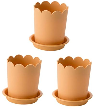 UKCOCO 3 Juegos Maceta de Plástico para Jardín Base para Plantas de Interior y Exterior para Rosales y Bonsáis Mediano