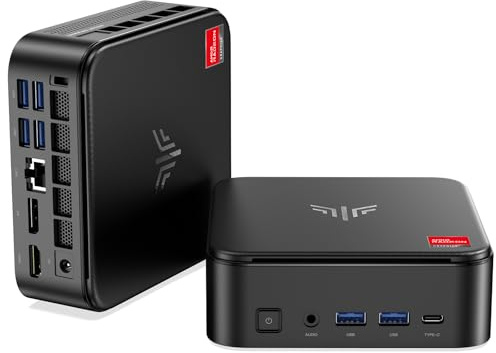 NiPoGi E3B Mini PC di ΑΜD Ryzen 5 7430U (Max 4.3GHz, 6C/12T, migliore di 5500U/5650U/5675U), 16GB RAM/512GB SSD, Mini Desktop Studio, WiFi 6/BT 5.2/4K Triplo Display/VESA Supportato