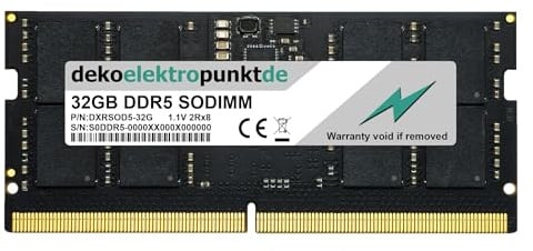 dekoelektropunktde 32GB Memoria RAM adatta per ASUS ExpertBook P1 P1503CVA-S71925X DDR5 SO-DIMM PC5