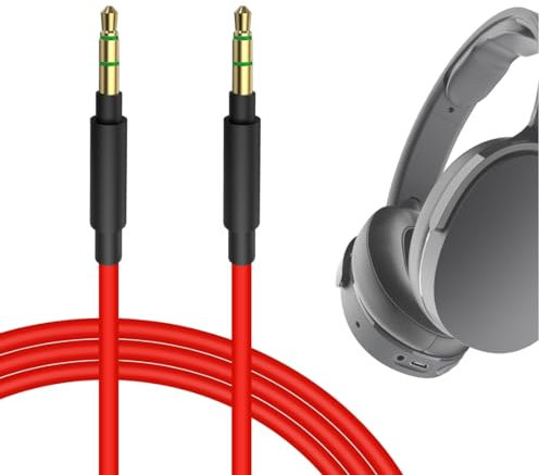 GEEKRIA Audio Cable Compatible with Skullcandy Hesh Evo, Hesh 3, Crusher Evo, Crusher, Crusher ANC, Grind, Venue, Crusher ANC 2, Riff 2, 3.5mm Aux Replacement Stereo Cord (4 ft / 1.2 m)