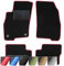 moto-MOLTICO Fußmatten Auto - Velours Autoteppiche passend für FIAT Panda 3 ab 2012-4-teiliges Set - Schwarze Automatten mit Roten Ziernähten