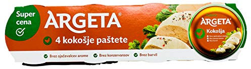 Argeta Patè Ohne Konservierungsstoffe im Glas (Huhn-Geschenkset 12 Dosen 95 gr, 95 Gramm)