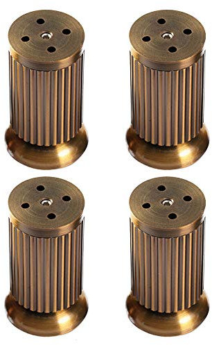 Bande de cuivre antique Pieds d'armoire réglables en hauteur Pieds de rehaussement de meubles Pieds de canapé Pieds de meuble TV Pieds de table basse Matériau en alliage de zinc 4 pièces Charge maxi