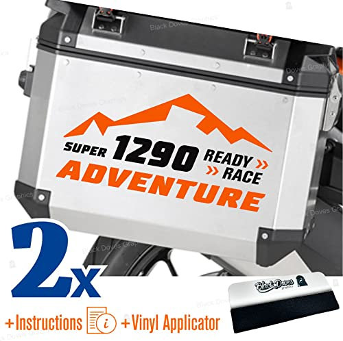 2 Aufkleber passend für KTM 1290 Super Adventure TOURATECH GIVI (orange-schwarz)