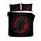 BUFUBUXING Bettwäsche Set 3D Wikinger-Krähe Bettbezug 140 x 200 cm Bedruckte Bettwäsche Set Einfache Pflege 3-Teiliges Polyester mit Reißverschluss 1 Bettbezug und 2 Kissenbezug