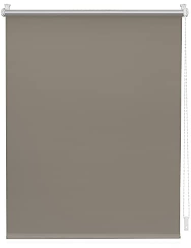 Lichtblick Thermorollo ohne Bohren, Klemmfix, Verdunklungsrollo, Hitzeschutz, Sichtschutz, Wandmontage, Deckenmontage, Rollo für Fenster und Türen Taupe,B70 x H220 cm