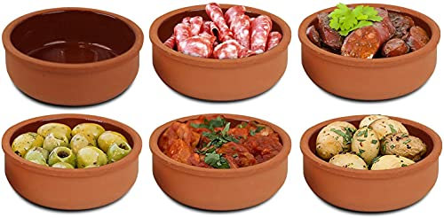 Seladan Clay - Juego de 6 Ollas de Barro para Horno, para Tapas, Gratin, Güvec, Greixonera, Cazuela UK