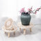SLDHFE Mini-Holzhocker, Präsentationsständer, runder Hocker, Bonsai-Halter, Mini-Holzhocker, Topf-Ausstellungsregal, dekorativer Pflanzenhalter für den Innen- und Außenbereich, Heimdekorationen