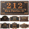 Placa de Dirección de Casa Personalizada 12 Números Fundidos para el Exterior Nombre de la Calle Placa de Dirección Vintage para Buzón Puerta Habitación Pared Clásica al Aire Libre cobre rojo Antiguo