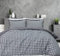Sleepdown Bettwäsche-Set mit Rüschenkanten, weich, pflegeleicht, 260 x 220 cm, Gingham-Karo, Grau, Super King, 5056242891581