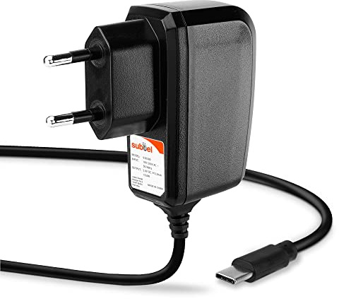subtel USB C Type C Ladegerät - 2A / 2000mA Ersatz Ladekabel kompatibel mit Bang & Olufsen BeoPlay A1, A2 Active, BeoLit 17, BeoPlay P2, P6 Lautsprecher Musikbox - Speaker Charger