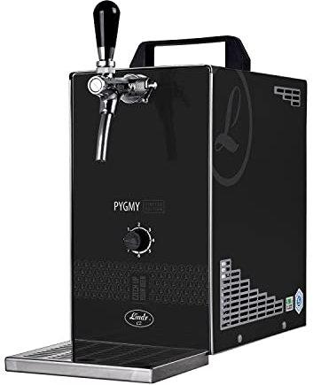 ich-zapfe Komplett Set - Zapfanlage, Bierzapfanlage PYGMY 25/K Limited Edition mit Membranpumpe, 1-leitig Trockenkühlgerät aus Edelstahl, 35 Liter/h, Green Line, Zapfkopf:KeyKeg