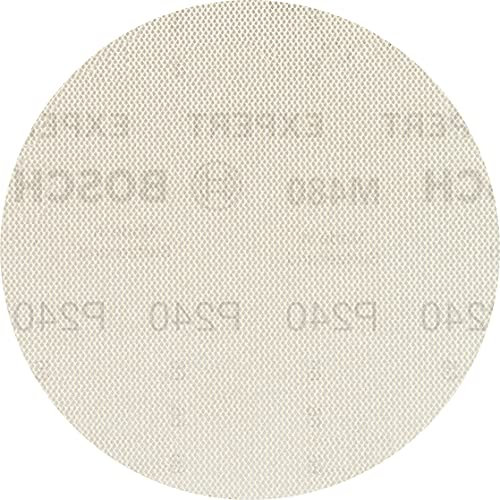 Bosch Professional - 5 reti abrasive Expert M480 (per legno duro, colore su legno, Ø 225 mm, grana 240, accessori per levigatrice per cartongesso)