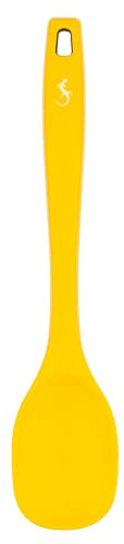 LURCH 240041 Smart Tool Kochlöffel UV ProTech Oberflächenveredelung Silikon mit Nylonkern 28cm, Lemonade
