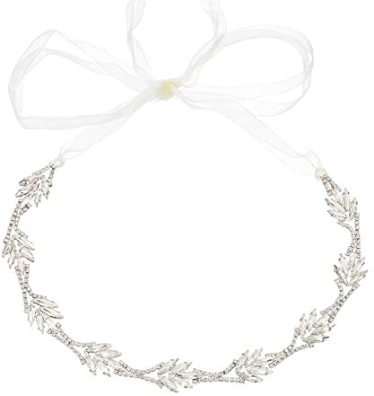 Whoiy Kettengürtel Bein, Bauchschmuck Silber Hochzeitsgürtel Körper Ketten Marquise Zirkonoxid 39.5Cm Sommer Körperschmuck Zubehör für Frauen