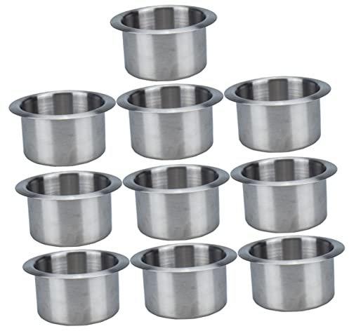 Milisten 10pcs Stainless Steel Cup Holder for Motor Homes Cars Auto Cup Holder for Stable Drink Storage Vehicles Boats