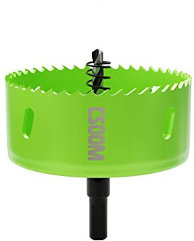 CSOOM Scie cloche bi-métal pour travaux dans les plaques de plâtre, le plastique, le bois, les métaux, la tôle d'acier fine, outil de perçage haute performance, taille 105 mm