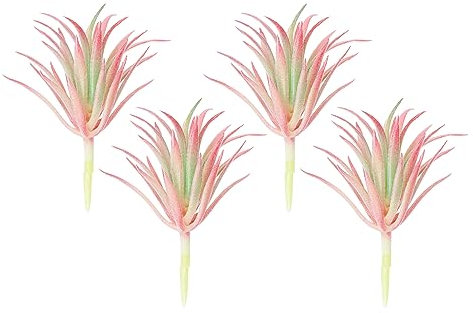 PATIKIL Künstliche Sukkulenten Pflanzen 4 Pack Klein Gefälschte Pflanzen Gefälschte Sukkulenten Pflanze Ungetopft für Haus Garten Dekoration Rosa