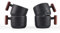 CLASGLAZ 70ml Ceramic Espresso Cups with Wooden Handle, Set of 4,