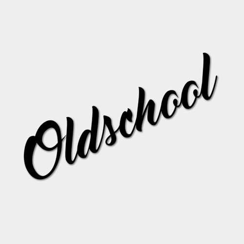 Autocollant pour voiture - Oldschool - Autocollant pour vitre arrière de voiture - En vinyle - Noir brillant
