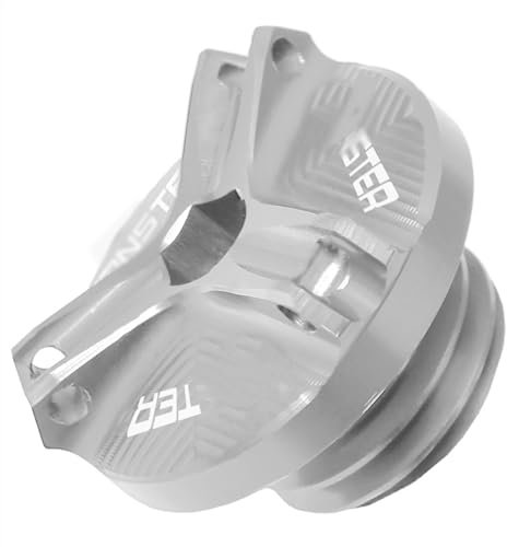 ANNIJB Parte di Protezione per Ducati Monster 695 696 796 797 821 Monster 821 1200 1200 S 1200R Moto in Alluminio Motore Filtro Olio Tazza Spina Viti di Copertura (Color : Silver)
