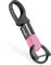 WardWolf D-Clip Karabiner Schlüsselanhänger aus Zinklegierung, Autoschlüsselanhänger mit Upgrade Anti-Verlust, Schlüsselbund mit 2 Ringen, Geschenk für Frau, Mann, Freunde,Rosa