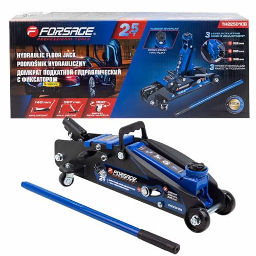 Rangierwagenheber 2,5T (h min 140mm, h max 387mm) mit der Immobilisierung // Wagenheber 2,5T Hydraulisch