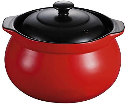 YYNLIN Olla de Barro Profunda Olla de Barro con Tapa Patrón Redondo Cazuela de cerámica Olla de Sopa Estufa Utensilios de Cocina Amarillo 3.17 Cuartos