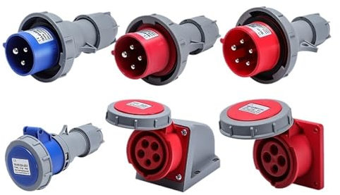 1 pièces prise industrielle et prise 3P/4P/5Pin connecteur électrique 16A 32A IP67prise murale étanche mâle femelle 220V 380V(Connector,32A_4P)