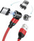 BITHAI 3 in 1 Magnetisches Ladekabel 2M Schnellladen Magnet USB Kabel Magnetkabel für Android Micro-USB Type C Smartphone Tablette Quick Charge 360 Drehung Telefonladegerät