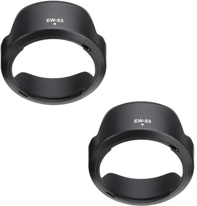 VGOL 2PCS EW-53 Lens Hood Plastic Camera Lens Hood Shade Camera Lens Replacement Hood Compatible with Canon RF-S 18-45mm F4.5-6.3 IS STM Lens