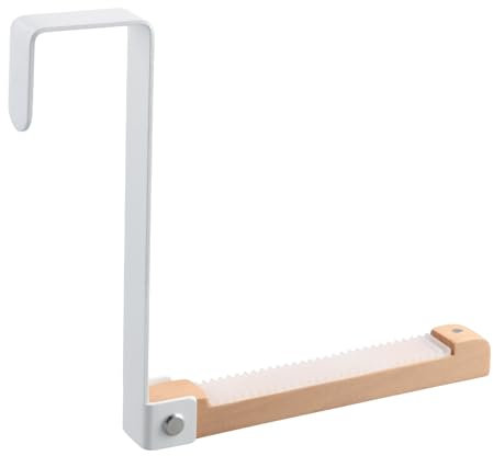 Perchero Puerta, Colgador Puerta, Gancho Puerta, Perchero de Puerta Plegable, Equipado Con Tiras de Tarjetas Antideslizantes, Adecuado para Colgar Toallas, Ropa, Sombreros y Bolsos, Color Blanco