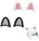 KGDUYC 2 Paar Motorradhelm Dekorative Ohren, Katzenohren Motorradhelm Dekorative, Motorradhelm Dekorative, Motorrad Helm Katzenohren Eckdekoration, Motorradhelm Katze Ohren Aufkleber