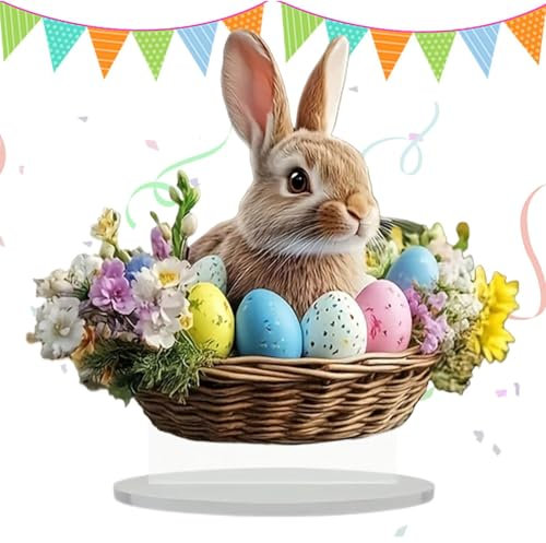 Osterhasen Figuren, Osterhasen Deko | Deko Ei Ornamente, Festliche Outdoor Statuen Tierdeko für Schlafzimmer für Wohnzimmer