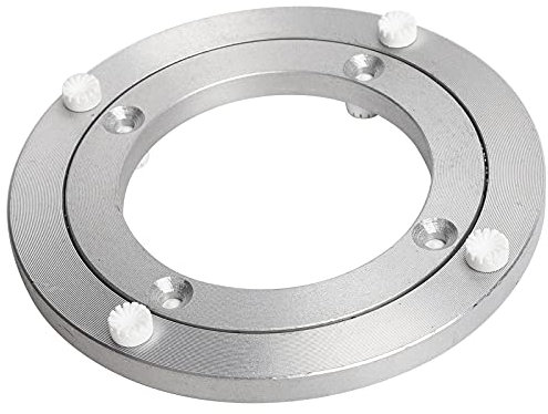 Silent Turntable Improved Soundless Aluminum Alloy Rotating Hardware Turntable Stable and Nonslip for DiningTable (5.5 inches)